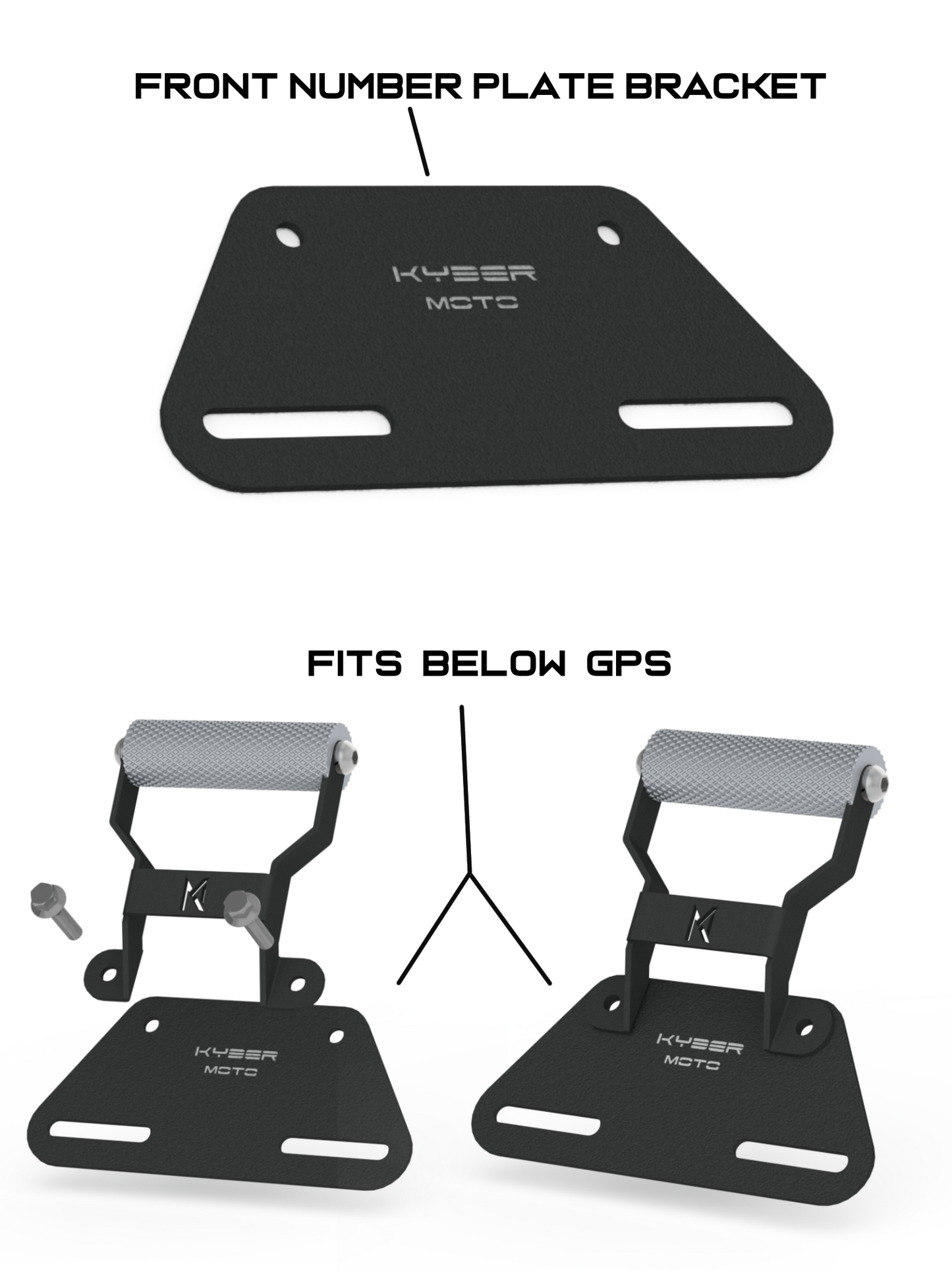 Number plate bracket for GPS Mount KTM Duke 390/250 - Gen3 and 200/160 - Gen2